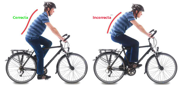 postura evitar lesiones bicicleta